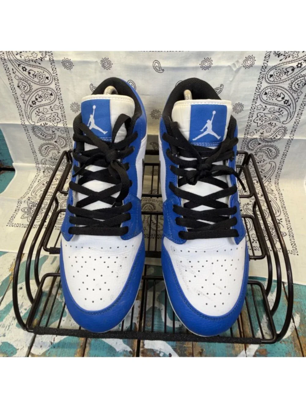 Nike Jordan 1 Low TD Cleats Men's Sz11.5 US Game Royal Football Shoes FJ6245-104